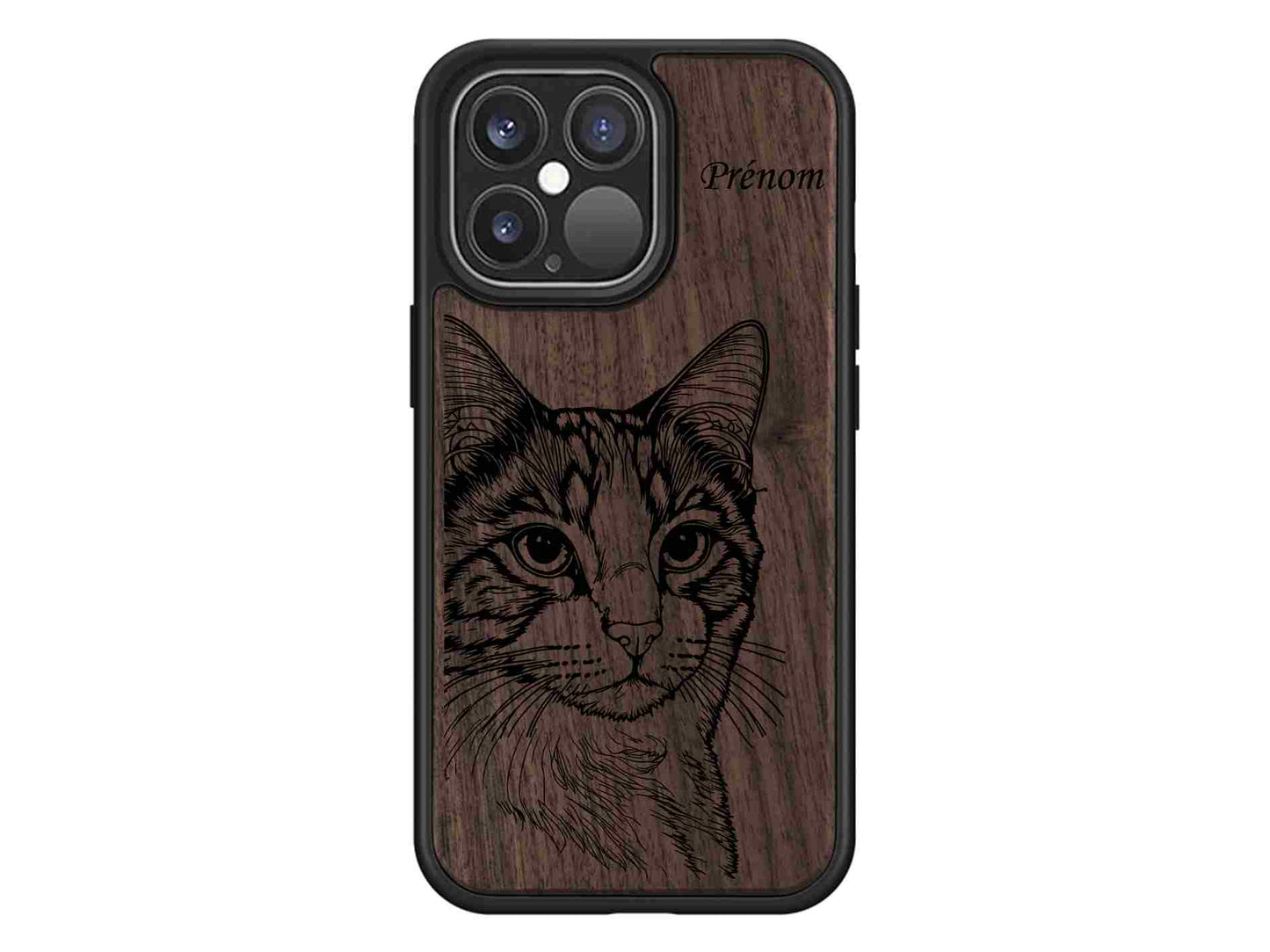 Coques en bois chat Iphone